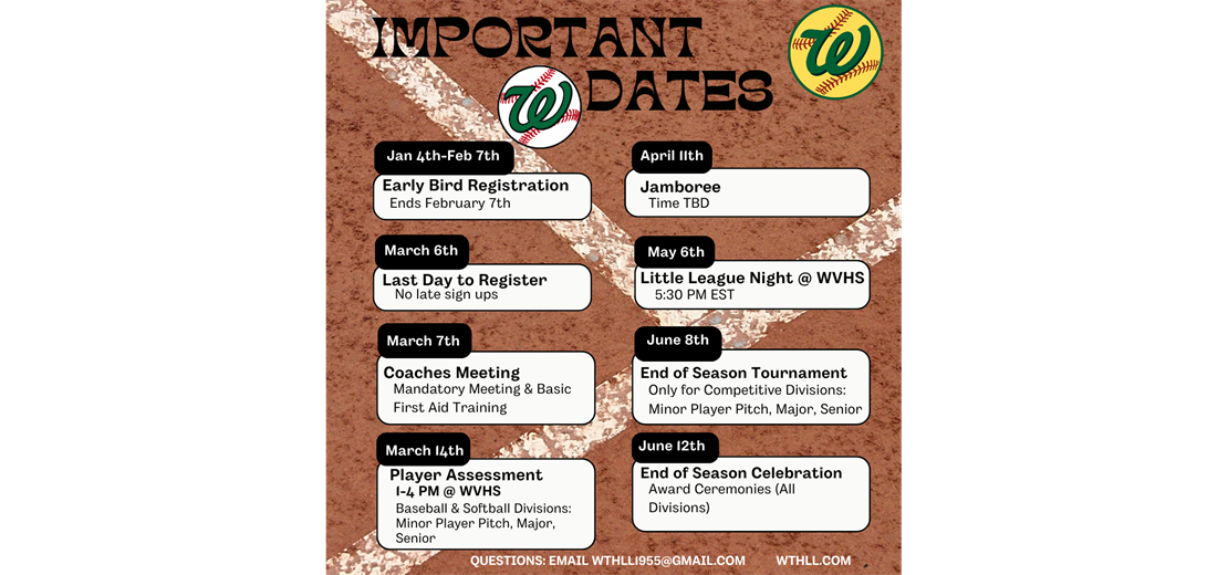 IMPORTANT DATES
